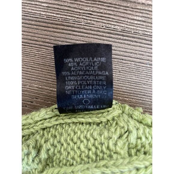 The North Face Knitted Mixed Wool Blend  /Fleece Olive Green Beanie main image 6